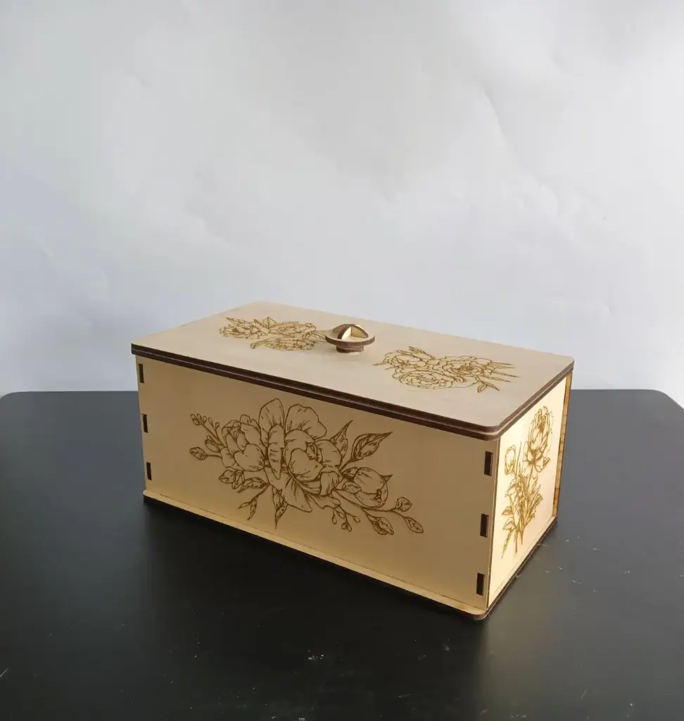 Boîte fleur pivoine