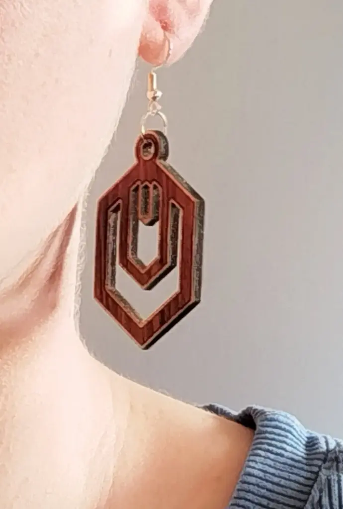Boucles d'oreilles marqueterie 2