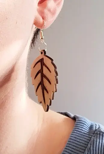 Boucles d'oreilles marqueterie 3