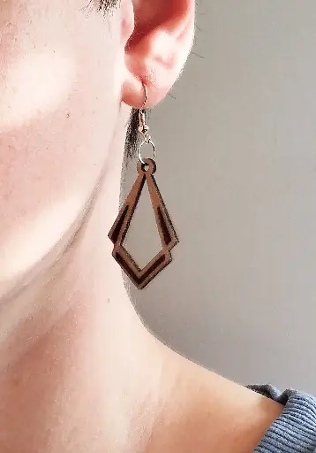 Boucles d'oreilles marqueterie 4